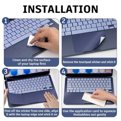 Palm Rest Decal for MacBook Neo Vinyl Skin | Scratch-Resistant Vinyl Skin with Trackpad Protector,Removable Fingerprint-Resistant Keyboard Edge Skin (Blue) - color: Blue