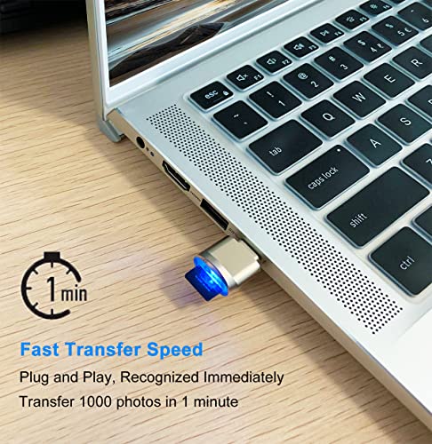 Micro SD Card Reader, USB C to SD Card Reader, Type C TF Memory Card Reader with USB C to USB Adapter, Mepsies USB OTG Card Reader Compatible with iPhone 17/16/15, Galaxy Phones, iPad, MacBook, Laptop