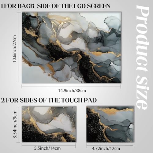 SUPERDANT Laptop Skin Sticker Marble Laptop Decals Personalized Universal Notebook Computer Wrap Vinyl Skin Stickers Cover Art Decal Removable 12-15.6 Inch Waterproof Scratch-Resistant Gifts