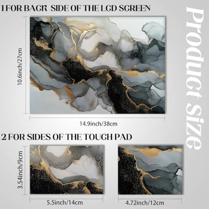 SUPERDANT Laptop Skin Sticker Marble Laptop Decals Personalized Universal Notebook Computer Wrap Vinyl Skin Stickers Cover Art Decal Removable 12-15.6 Inch Waterproof Scratch-Resistant Gifts