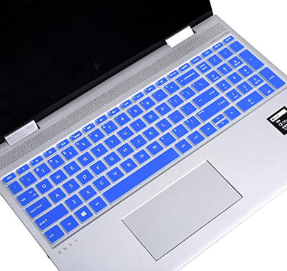 Keyboard Cover for 15.6 HP Laptop 15-dy5033dx 15-dy 15-dw 15-db/da 15-bs/bw 15-ef 15t 15z 15t-dw400 15-dy5073dx dy2073dx 15-dw4047nr dw3033dx dw3013dx 15-ef2033dx 15-ef1023dx/HP 17t 17-bs/ca/by - color: Blue