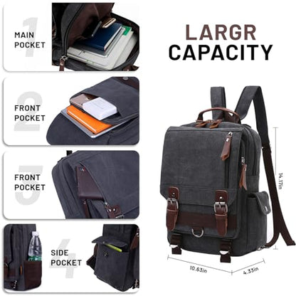 mygreen Canvas Cross Body Messenger Bag Shoulder Sling Backpack Travel Rucksack - color: Grey With Shoulder Zipper, size: Large