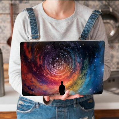 Universal Laptop Skin Sticker with 2 Wrist Pad Skins, Waterproof Scratch Resistant Vinyl Laptop Cover Decal, Cut to Fit for 11–15.6 Inch MacBook HP Dell Lenovo, Interstellar Universe - color: Interstellar Universe