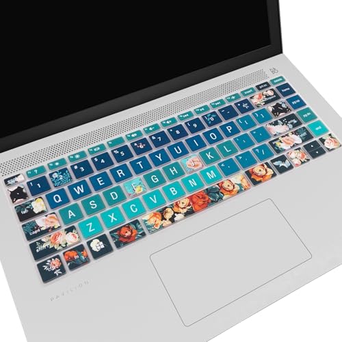 Keyboard Cover for HP 14" Laptop 2020 2019 2018,HP Pavilion x360 14M-BA 14M-CD 14M-DH 14-BA 14-BF 14-cm 14-CF 14-DF 14-DK 14-DS 14-DQ Series 14 Inch Protective Skin,Rose - color: Rose