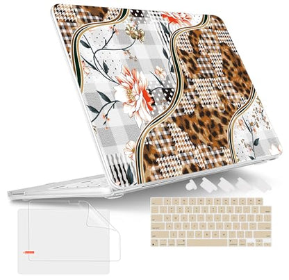 Tuiklol for 2026 MacBook Neo 13 Inch A18 Pro Chip Case, (Model A3404) Anti-Scratch Anti-Drop Slim Hard PC Shell Case with Shockproof Protective MacBook Neo Laptop Cover, Leopard Flower - color: Leopard flower