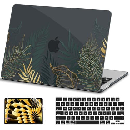 AKIT for MacBook Air 13 inch Case M5 M4 M3 M2 2026-2022, Bush | A3449 A3240 A3113 A2681, Vivid Pattern Hard Shell Laptop Case+Screen Protector+Keyboard Cover for MacBook Air 13.6 inch - color: Bush