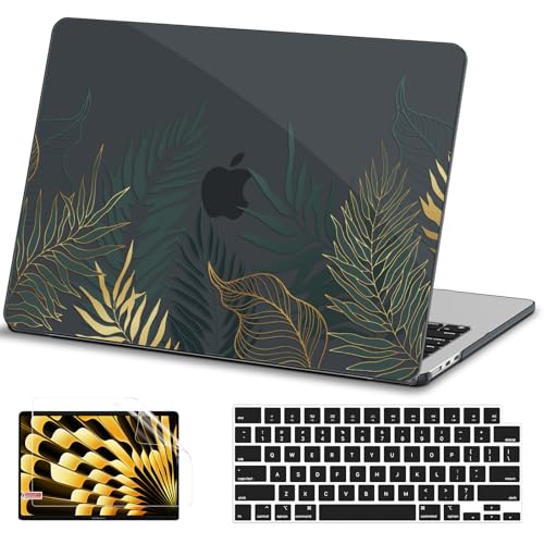 AKIT for MacBook Air 13 inch Case M5 M4 M3 M2 2026-2022, Bush | A3449 A3240 A3113 A2681, Vivid Pattern Hard Shell Laptop Case+Screen Protector+Keyboard Cover for MacBook Air 13.6 inch - color: Bush