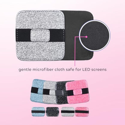Eco-Fused 8X Screen Cleaning Pads - Microfiber Cleaning Cloth Pads - Screen Cleaner Screen Wipes for Electronics - Glasses Cleaning Cloths - Tablets, Laptops, Tv, Smartphones - color: Glitter - 8 Pack
