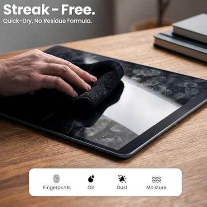 EVEO® Screen Cleaner Spray Kit (Streak-Free) TV Screen Cleaner for Smart TV, LCD, LED, OLED | Computer Screen Cleaner Spray and Wipe Microfiber Cloth - TV, Monitor, Laptop, iPad, Car - 6.7oz 2 Pack - size: 2 Pack