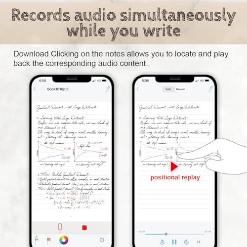 Smart Pen+Mini notebok, Digital Pen Real-time Sync for Digitizing, Storing, and Sharing Notes, Ideal Smart Pen for Note Taking, Drawing, Classroom, Offices, Compatible with Android and iOS
