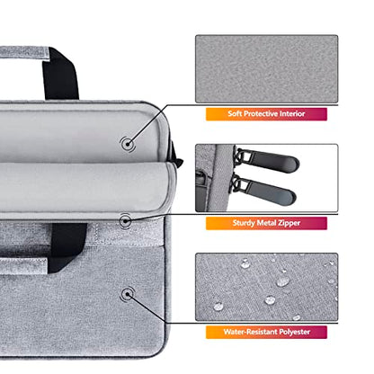15.6-16 Inch Laptop Sleeve Case Shoulder Bag with Handle, Gray | Compatible with for 15.6 Inch Laptop Computer, 16 Inch MacBook Pro/Max M1 M2 M3 M4 M5, Laptop Carrying Bag Briefcase - color: Gray, size: 15.6/16 Inch
