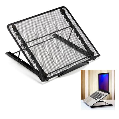 Dunzoom 1 Pc Mesh Laptop Stands 10 Levels Large Adjustable Laptop Riser Holder Computer Stand for Desk Cooling Ventilated Universal Lightweight Ergonomic Tray for Diamond Painting Reading