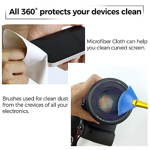 Phone Screen Cleaner Spray,Laptop Touchscreen Mist Cleaning Spray for Monitor Tablet TV Tesla OLED Screen Sunglasses - with 20ml Refill, Brush & Wipe Tool - Blue - color: blue18ml