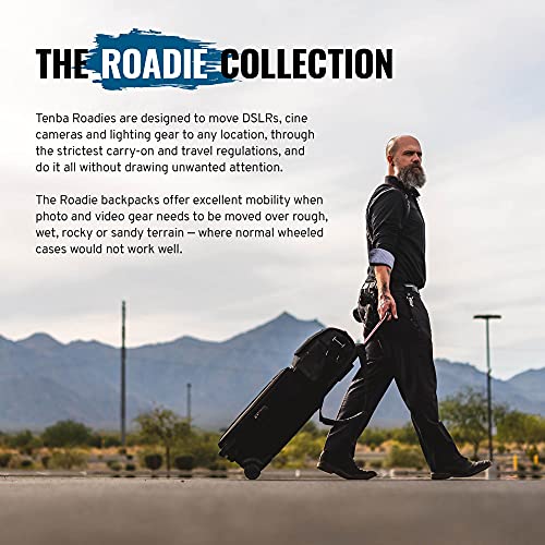 Tenba Roadie Carry-on Compatible Hybrid Roller 21 Rolling case for DSLR and Mirrorless Cameras and Lenses Plus a 17-inch Laptop – Black (638-713)