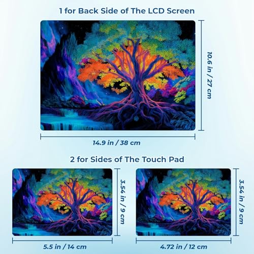 Reusable Universal Laptop Skin Sticker, Cut to Fit for 11.6–15.6 Inch Laptops, Waterproof Protective Film, No-Residue - Color Tree - color: Color Tree