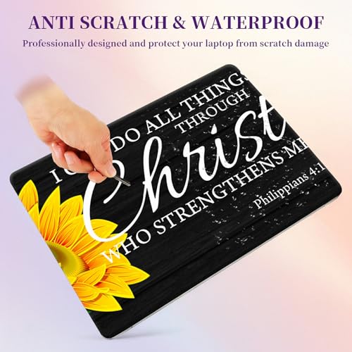 Laptop Skin Sticker Laptop Cover for 12" 13" 13.3" 14" Laptop Stickers,Reusable Skin Sticker Cover Personalized Art Waterproof & Scratch-Resistant Protector Case,Sunflower Bible - color: Sunflower Bible