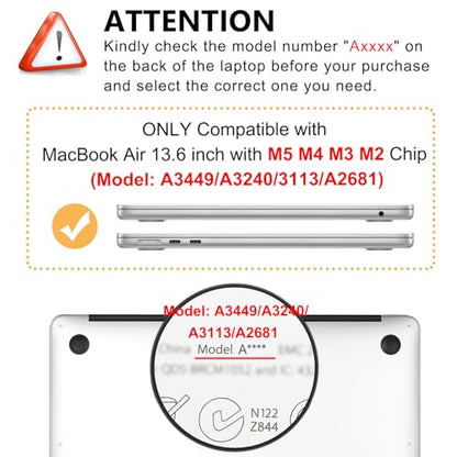 Case for MacBook Air 13-inch Laptop M5 M4 M3 M2 A3449 A3240 A3113 A2681 2026-2022 Release with Touch ID, 3D Effect Matte Clear See Through Hard Cover&Keyboard Cover, Cactus - color: Green Clear