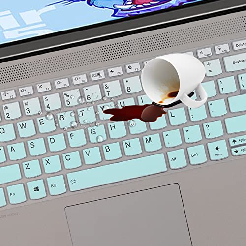 Keyboard Cover for Lenovo IdeaPad 1/IdeaPad 1i 15.6 inch Laptop 15IGL7 15ADA07 15IAU7 15ALC7 15IJL7, New Lenovo IdeaPad 1 15IGL7 15.6 inch US Layout Keyboard Cover Skin-OmbreMint - color: OmbreMint