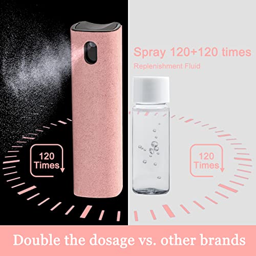 walrfid Touchscreen Screen Cleaner Spray for Phone Laptop TV - Pink | Car Touch Screen Cleaner Kit with Microfiber Cloth for Tablet, PC, Computer Monitor, LCD, Eyeglasses - color: Light Pink