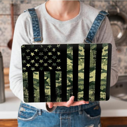 Universal Laptop Skin Sticker with 2 Wrist Pad Skins, Waterproof Scratch Resistant Vinyl Laptop Cover Decal, Cut to Fit for 11–15.6 Inch MacBook HP Dell Lenovo, Camo Flag - color: Camo Flag