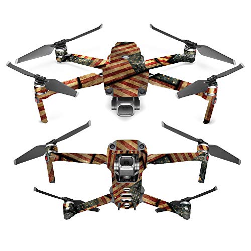 MightySkins Skin Compatible with DJI Mavic 2 Pro or Zoom - Vintage American | Protective, Durable, and Unique Vinyl Decal wrap Cover | Easy to Apply, Remove, and Change Styles | Made in The USA - color: Vintage American