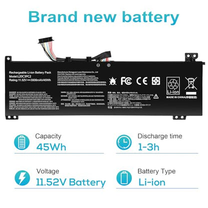 L20C3PC2 L20D3PC2 L20M3PC2 SSB10X55571 SB11B96717 5B11B96715 5B11B96719 Laptop Battery for Lenovo Ideapad Gaming 3i 3-15ACH6 3-15IHU6 Lenovo Legion 5-15ITH6H 5-15ITH6 5-15ACH6H 5-15ACH6 5-15ACH6A - size: 9.05*3.15*0.32inch L20C3PC2