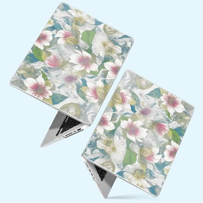 for New MacBook Pro 14 inch Case 2025 M5 2024 M4 2023 Release– Fashionable Lightweight Floral Design Transparent HD Clear Laptop Shell, with TPU Keyboard Cover & OTG Adapters, Lotus - color: Lotus