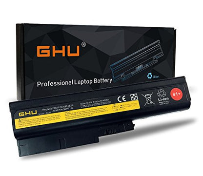 GHU New Battery 48 WH Replacement for 41+ 40Y6799 40Y6797 Compatible with Lenovo ThinkPad R60 R60e T60 T60p Z60 Z60m Z61 Z61p T500 W500 42T4619 42T4620 92P1133 40Y6795 92P1133 R500 SL300 SL400 SL500