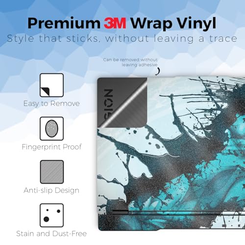 Glossy Glitter Laptop Skin Compatible with Lenovo Legion 5 Gaming Laptop (15IRX9) 2024 - Wild Splash - Premium 3M Vinyl Protective Wrap Decal Cover - Easy to Apply | Crafted in the USA - color: Wild Splash, size: Legion 5 Gaming (15IRX9) 2024 Full Cover S