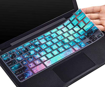 CaseBuy Keyboard Cover for Dell 11.6 Chromebook 3100 3120 3180 3181 3189 5190 P22T 11.6" / Chromebook 13 3380 13.3 inch Keyboard Accessories (Upper CASE, Galaxy) - color: Galaxy