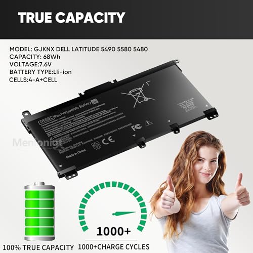 L11119-855 Laptop Battery HT03XL for HP Pavilion 14-CE 14-CF 14-DF 15-CS 15-DA 15-DB 15-DW 17-by 17-CA Series 15-CS0053CL 15-DW0033NR 15-DA0014DX L11421-542 L11421-2C2 HSTNN-UB7J HSTNN-DB8R HT03041XL - size: 7.35 x 3.5 x 0.25 inches L11119-855 BATTERY