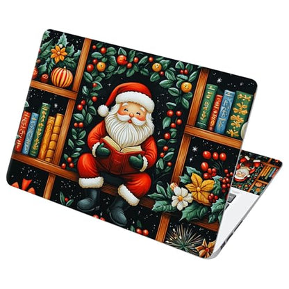 Universal Laptop Skin Sticker with 2 Wrist Pad Decals, 3-Piece Removable Vinyl Laptop Cover, Santa Claus Waterproof Anti-Scratch, Easy-Trim Fit for 13.3" 14" 15.6" Laptops - color: Santa Claus