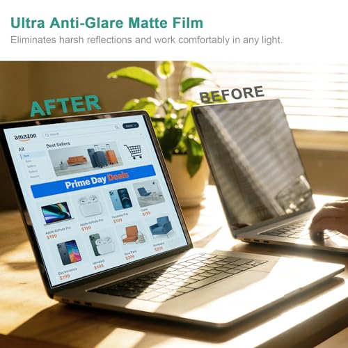 2-Pack 14 Inch 16:10 Laptop Anti Blue Light Screen Protector, Matte Anti Glare Film UV Blocking Protector Compatible with 14''(1920x1200P) HP, Acer, Asus, Lenovo, Dell, Samsung, Thinkpad - size: 14 inch 16:10 laptops