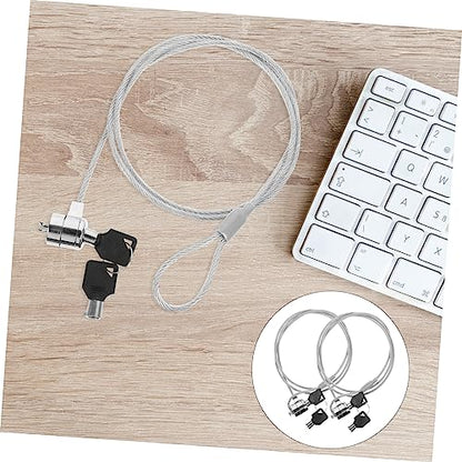 MERRYHAPY 2sets Keyed Cable Lock for Laptop and Monitor Security Lock Keys -Theft Design for Digital Devices Compatibility