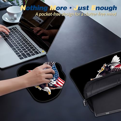 Laptop Bag 10 Inch,Resistant Shockproof Laptop Sleeve Case Protective Cover Carrying Case with Handle Compatible for HP Dell Lenovo Acer Asus Notebook Computer,America 250 Eagle Flag - color: America 250 Eagle Flag, size: 9-10.5 in