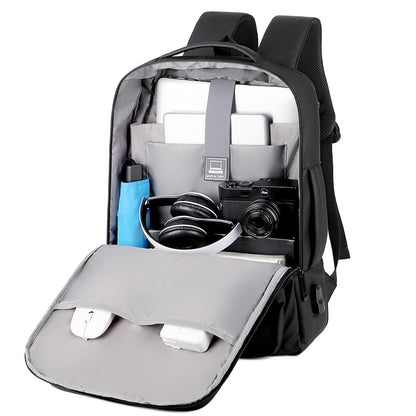 Laptop Backpack for Men 17 inch Travel Large Capacity Hiking Computer Bag Grey - color: Grey288