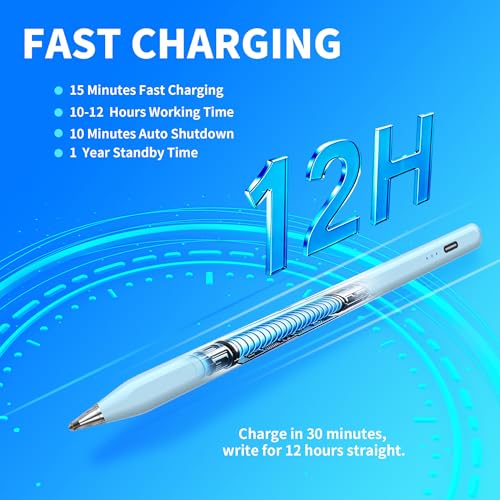 Galaxy Tab A11+ Stylus Pen for Samsung Table A11/A9+/A9 Drawing Stylus for Android Tablets, Precise Writing Pencil,Fast Charging,Auto Sleep,Button on/Off (Blue) - color: blue