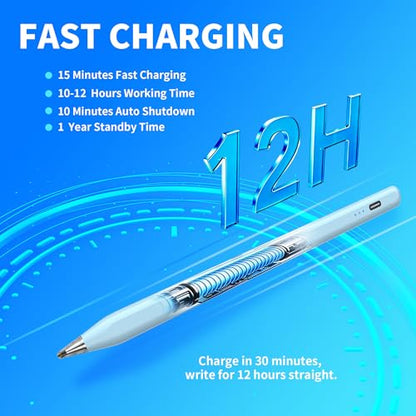 Galaxy Tab A11+ Stylus Pen for Samsung Table A11/A9+/A9 Drawing Stylus for Android Tablets, Precise Writing Pencil,Fast Charging,Auto Sleep,Button on/Off (Blue) - color: blue