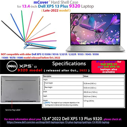 mCover Case ONLY Compatible for 2022~2023 13.4" Dell XPS 13 Plus 9320 non-2-in-1 Series Traditional Notebook Computers(NOT Fitting Other Dell Models) - Red - color: Red