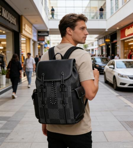 KingTo Luxury Anti Theft Laptop Backpack for Men, Waterproof Travel Bag | Laptop-ready business layout, anti-theft design and waterproof claim support office commute, travel and campus use - color: B-gray