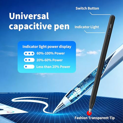 Galaxy Tab A11+ Stylus Pen for Samsung Table A11/A9+/A9 Drawing Stylus for Android Tablets, Precise Writing Pencil,Fast Charging,Auto Sleep,Button on/Off (Black) - color: black