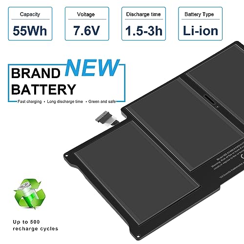 TREE.NB A1405 A1466 Replacement Laptop Battery for MacBook Air 13 inch A1466 (Mid 2012,Mid 2013,Early 2014, Early 2015,2017) A1369 (Late 2010 Mid 2011 Version), Also fit A1496 A1377 661-5731 Upgraded - size: 11.5x5.39x0.2inch A1405