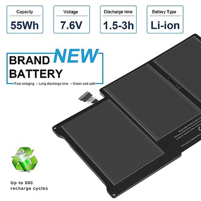 TREE.NB A1405 A1466 Replacement Laptop Battery for MacBook Air 13 inch A1466 (Mid 2012,Mid 2013,Early 2014, Early 2015,2017) A1369 (Late 2010 Mid 2011 Version), Also fit A1496 A1377 661-5731 Upgraded - size: 11.5x5.39x0.2inch A1405