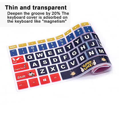 English Silicone Keyboard Cover for HP Envy x360 15.6''Series /2020 2019 Pavilion 15/Pavilion x360 15.6" Series/Envy 17 17.3" Series/Laptop 15t 17t 17-ca0011nr 17-by0040nr,Good Luck - color: Z2-Good Luck