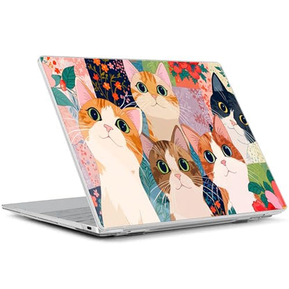 Batianda Lovely Cats Case for Dell XPS 13 Laptop 2024 2025 | Fits Model 9340/9345/9350 13.4" Display, Lightweight Slim Hard Shell Protection for Women, Students and Girls - color: Cats