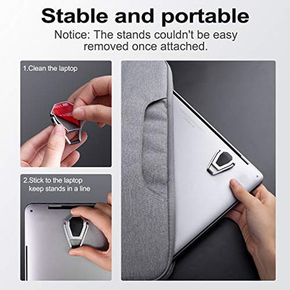 Laptop Stand for Desk, Portable Anti-Slip Keyboard Riser, Zinc Alloy Keyboard Stands, Computer Stand Compatible with MacBook Air/Pro, 10-15.6 Inches Laptops and Keyboards (Sliver) - color: grey