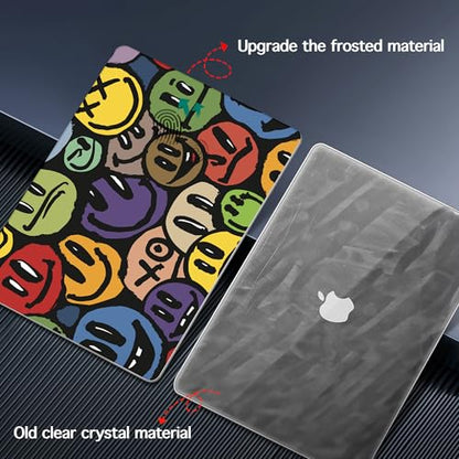 for 2026 MacBook Air 13-inch Laptop Case M5 2026 M4 2025 M3 2024 M2 2022 Release Model A3449 A3240 A3113 A2681, Hard Shell Cover for MacBook Air 13.6 inch, Happy Emoji - color: Happy Emoji