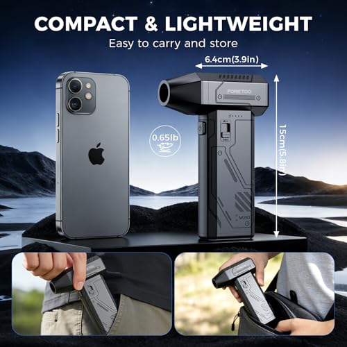 Compressed Air Duster,130000RPM Electric Air Duster Brushless Motor with Adjustable Stepless Speed, Fast Charging Rechargeable Cordless Air Blower for PC,Car,Keyboard,Pet,Home & Outdoor