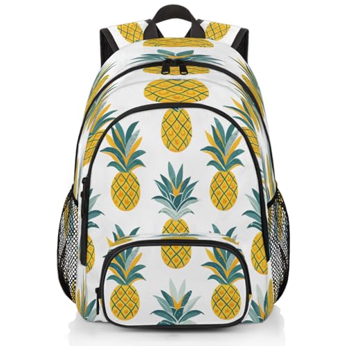 Tropical Pineapple Laptop Backpack for Women Men, 18.3 Inch Travel Work Backpacks, Hawaiian Pineapple Waterproof Computer Casual Daypack Nurse Teacher Bags - color: Multicolor 4