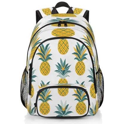 Tropical Pineapple Laptop Backpack for Women Men, 18.3 Inch Travel Work Backpacks, Hawaiian Pineapple Waterproof Computer Casual Daypack Nurse Teacher Bags - color: Multicolor 4